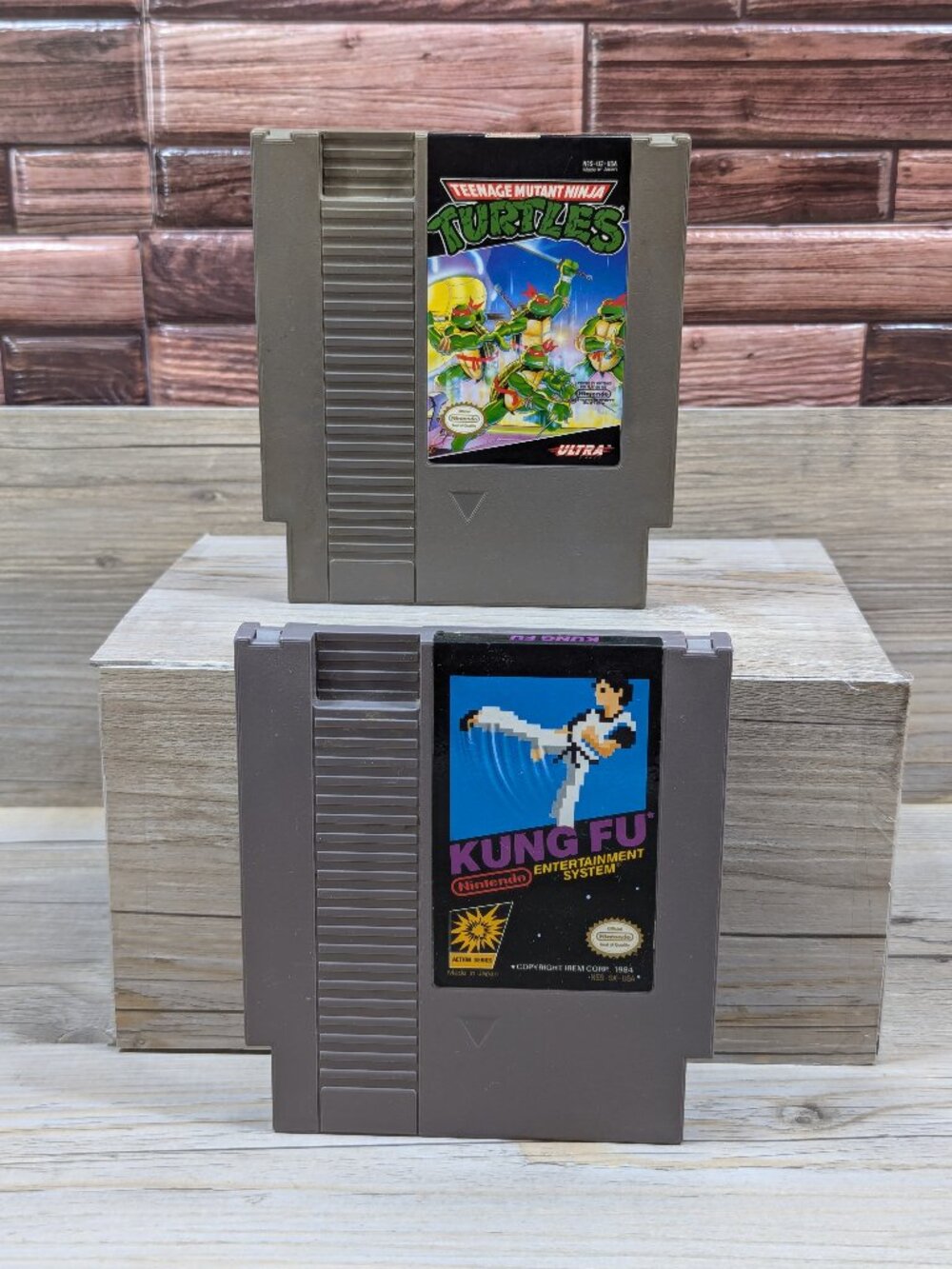 Kung Fu & Teenage Mutant Ninja Turtles TMNT Nintendo NES Cartridge Lot